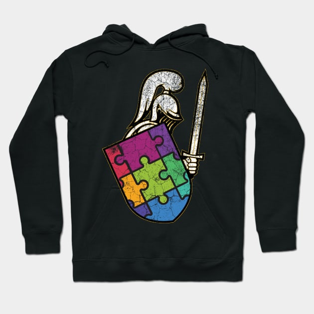 Autism Warrior Knight & Shield Hoodie by chiinta